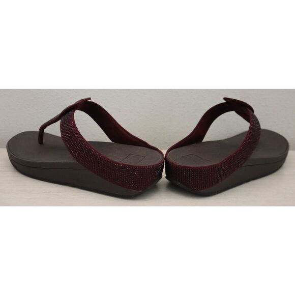 FitFlop Women's Sz 10 Wild Aubergine/Burgundy Isabelle Toe Post Sandals - Picture 12 of 16